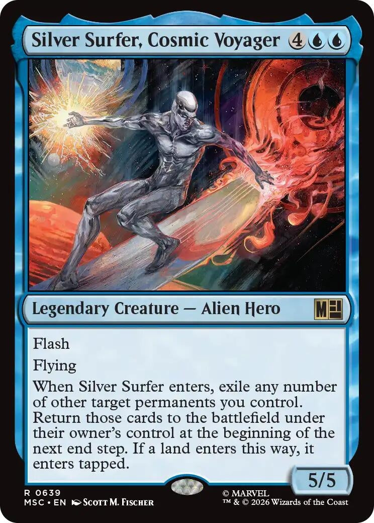 Image for Silver Surfer, Cosmic Voyager (Commander: Marvel Super Heroes) (639) (MSC) - Magic: The Gathering