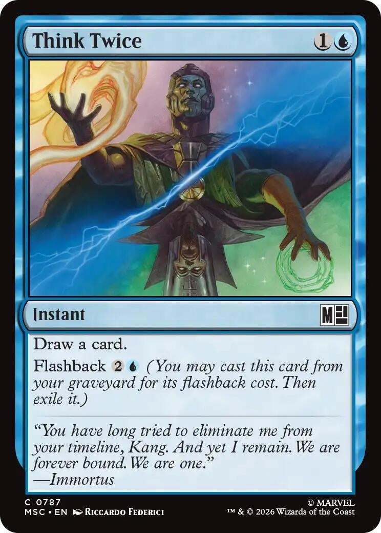 Image for Think Twice (Commander: Marvel Super Heroes) (787) (MSC) - Magic: The Gathering