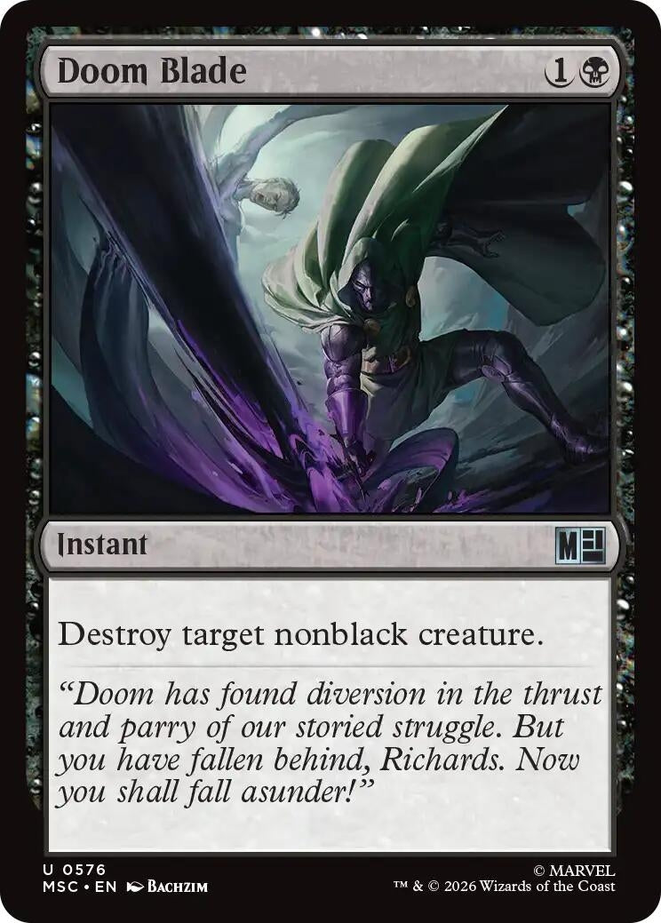 Image for Doom Blade (Commander: Marvel Super Heroes) (576) (MSC) - Magic: The Gathering