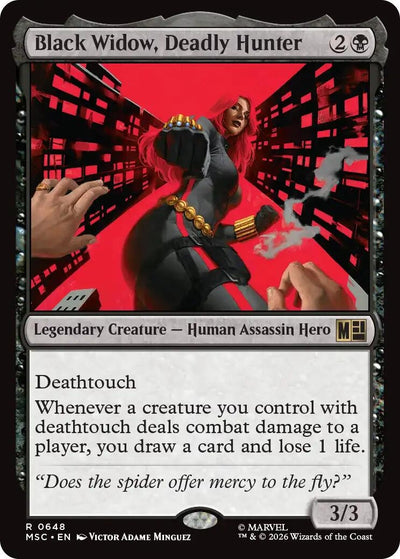 Black Widow, Deadly Hunter (Commander: Marvel Super Heroes) (648) (MSC)
