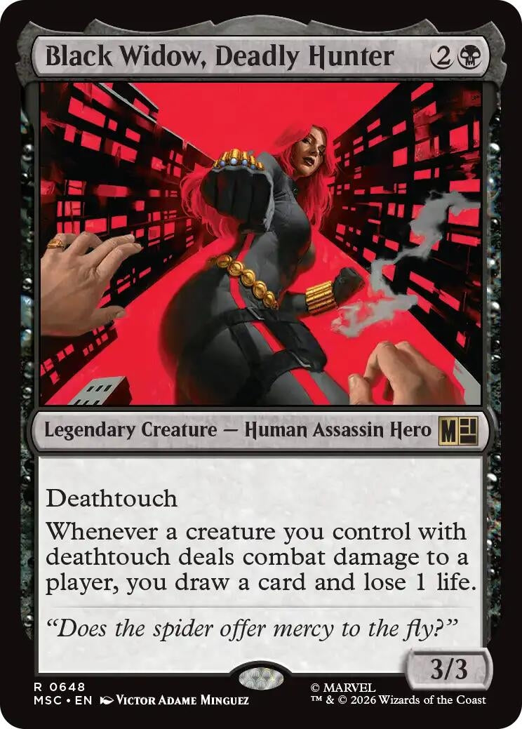 Image for Black Widow, Deadly Hunter (Commander: Marvel Super Heroes) (648) (MSC) - Magic: The Gathering