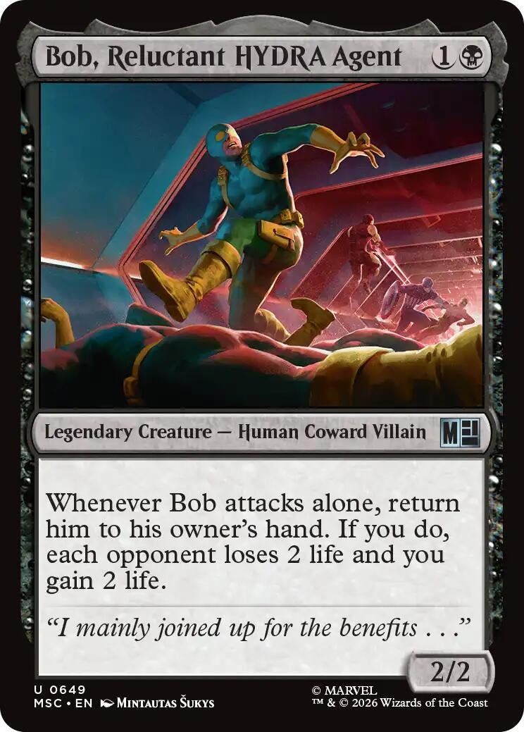 Image for Bob, Reluctant HYDRA Agent (Commander: Marvel Super Heroes) (649) (MSC) - Magic: The Gathering