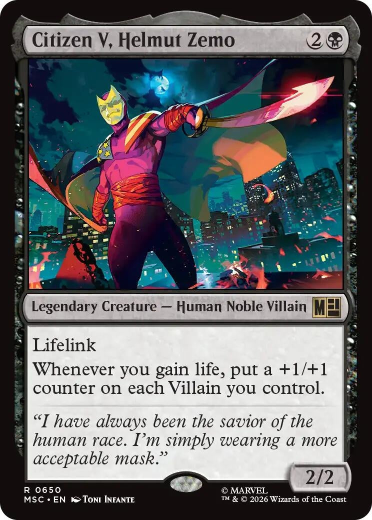 Image for Citizen V, Helmut Zemo (Commander: Marvel Super Heroes) (650) (MSC) - Magic: The Gathering