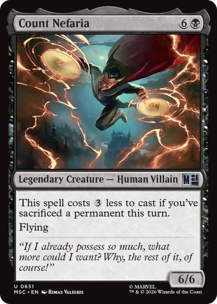 Image for Count Nefaria (Commander: Marvel Super Heroes) (651) (MSC) - Magic: The Gathering