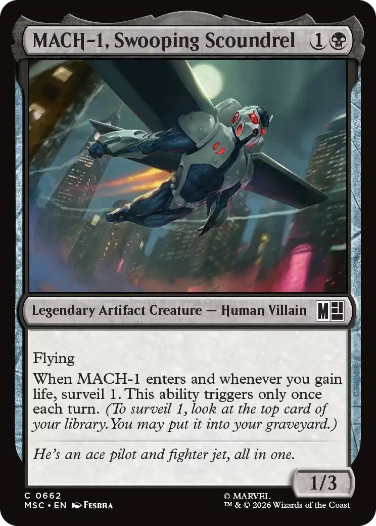 Image for MACH-1, Swooping Scoundrel (Commander: Marvel Super Heroes) (662) (MSC) - Magic: The Gathering