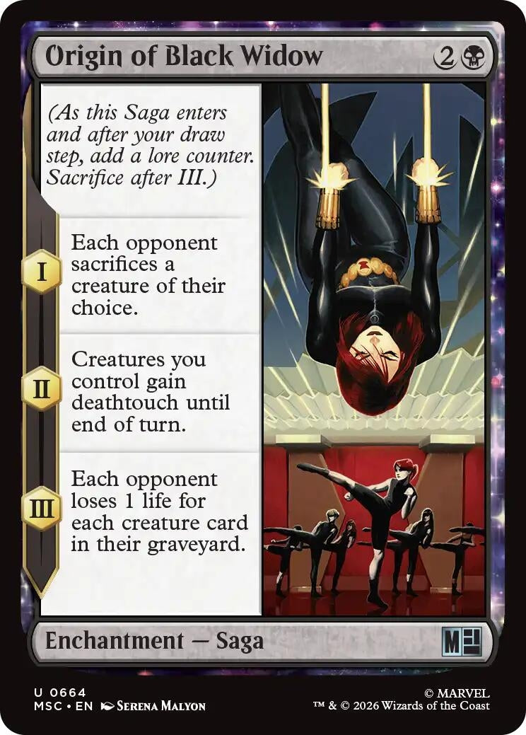 Image for Origin of Black Widow (Commander: Marvel Super Heroes) (664) (MSC) - Magic: The Gathering