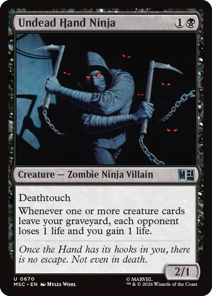Image for Undead Hand Ninja (Commander: Marvel Super Heroes) (670) (MSC) - Magic: The Gathering