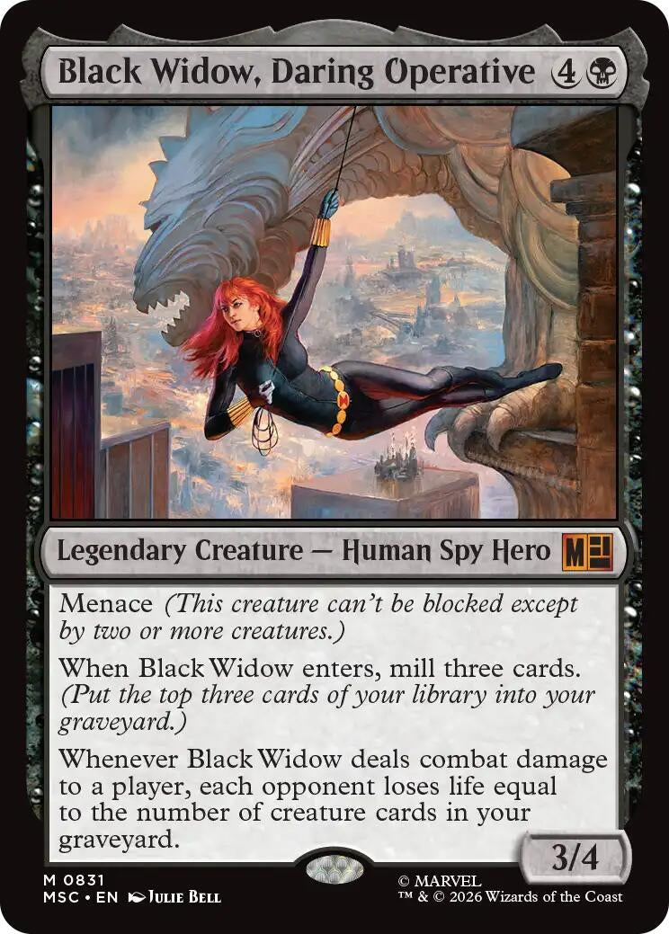 Image for Black Widow, Daring Operative (Commander: Marvel Super Heroes) (831) (MSC) - Magic: The Gathering