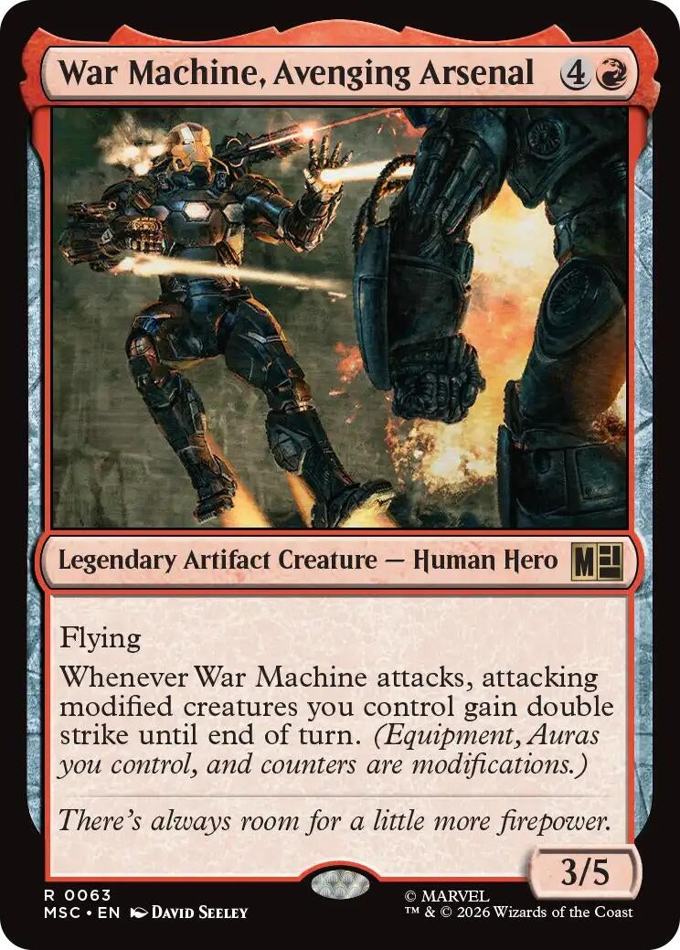 Image for War Machine, Avenging Arsenal (Commander: Marvel Super Heroes) (63) (MSC) - Magic: The Gathering