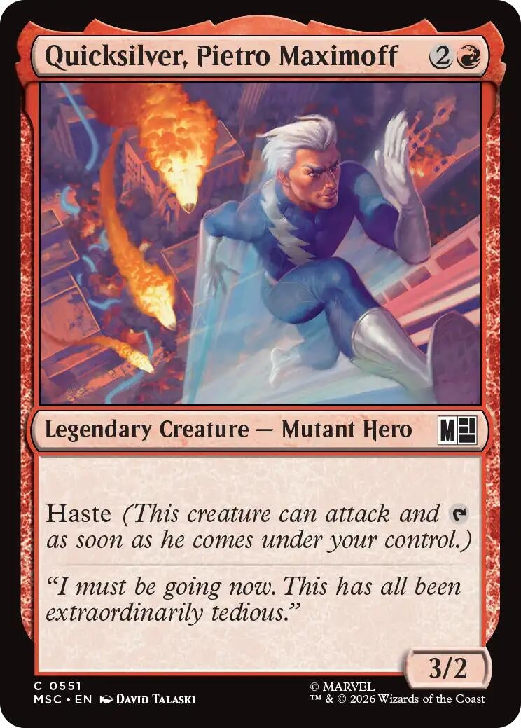 Image for Quicksilver, Pietro Maximoff (0551) (Commander: Marvel Super Heroes) (551) (MSC) - Magic: The Gathering
