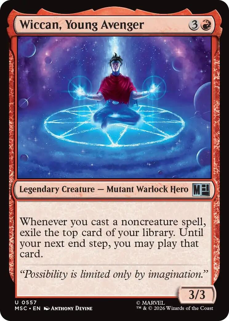 Image for Wiccan, Young Avenger (Commander: Marvel Super Heroes) (557) (MSC) - Magic: The Gathering
