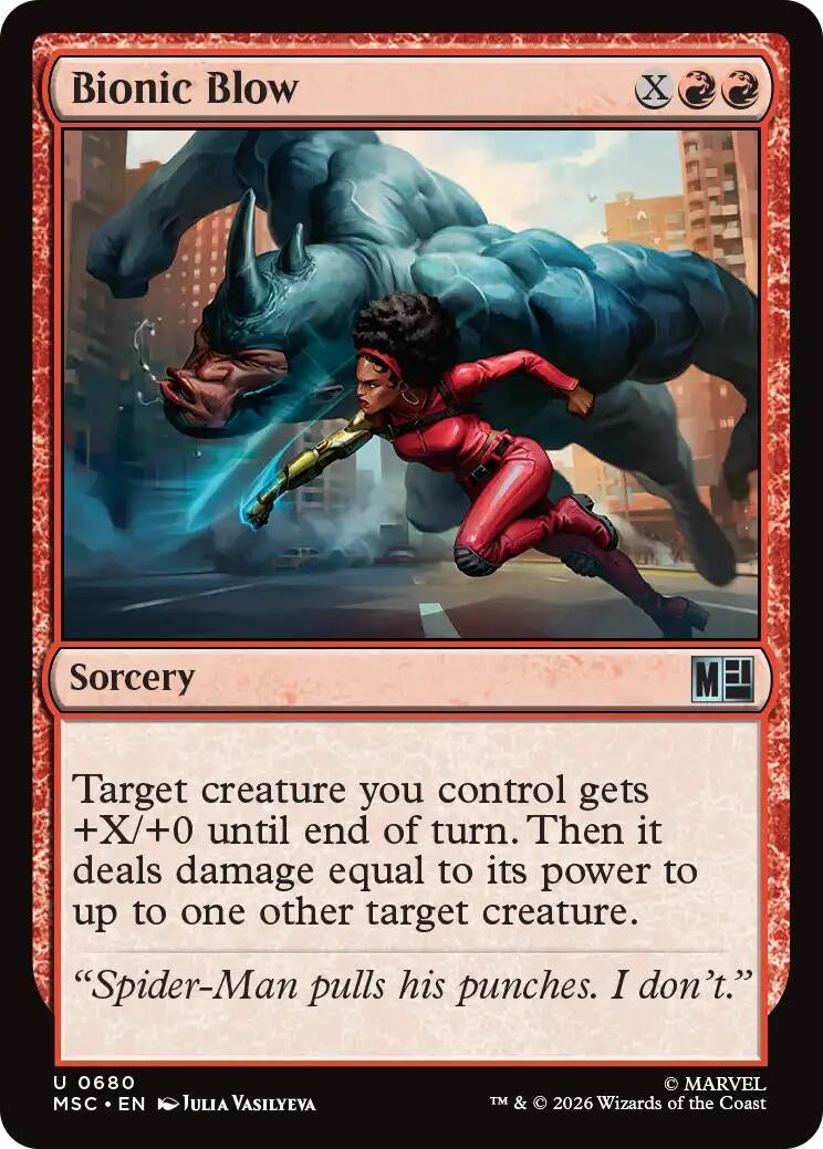 Image for Bionic Blow (Commander: Marvel Super Heroes) (680) - Magic: The Gathering