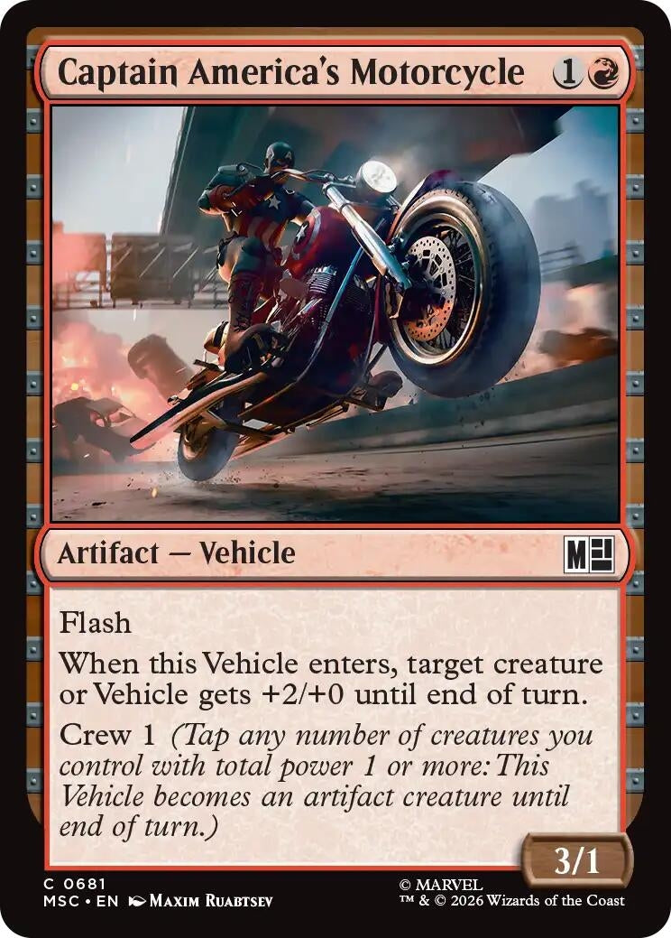 Image for Captain America's Motorcycle (Commander: Marvel Super Heroes) (681) (MSC) - Magic: The Gathering
