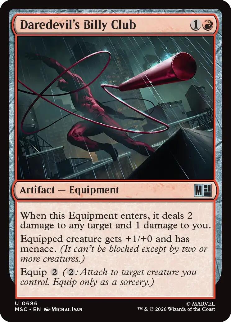 Image for Daredevil's Billy Club (Commander: Marvel Super Heroes) (686) (MSC) - Magic: The Gathering