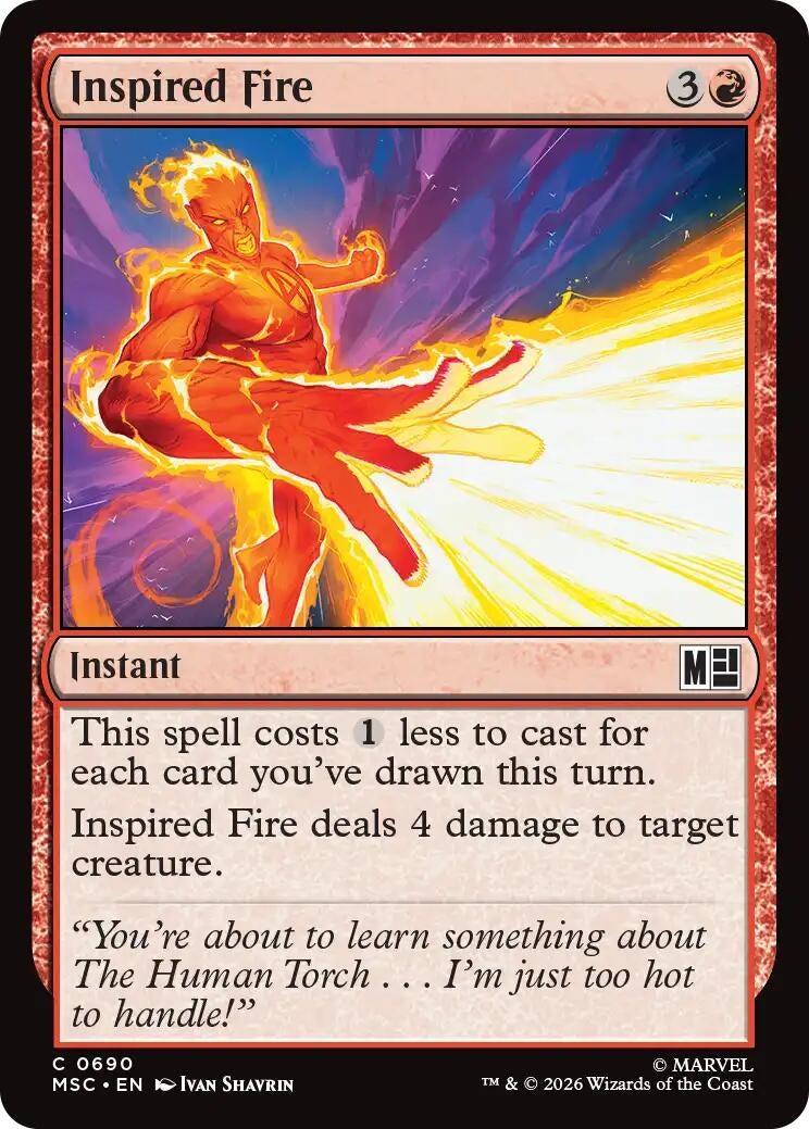 Image for Inspired Fire (Commander: Marvel Super Heroes) (690) (MSC) - Magic: The Gathering