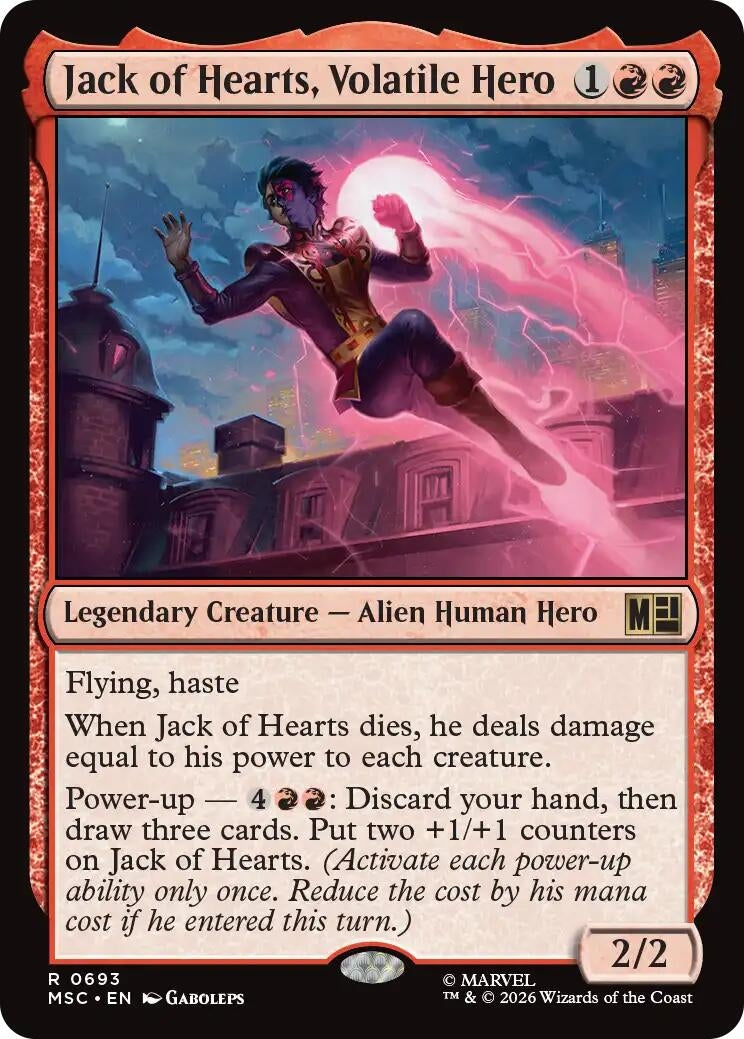 Image for Jack of Hearts, Volatile Hero (Commander: Marvel Super Heroes) (693) (MSC) - Magic: The Gathering