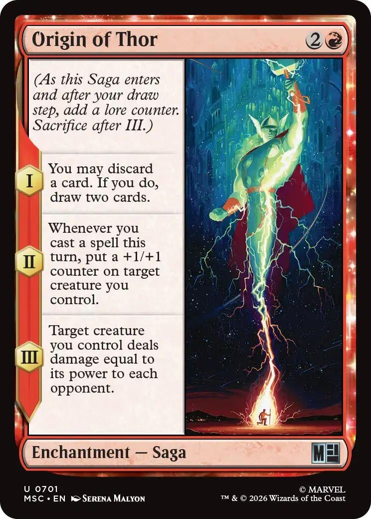 Image for Origin of Thor (Commander: Marvel Super Heroes) (701) (MSC) - Magic: The Gathering