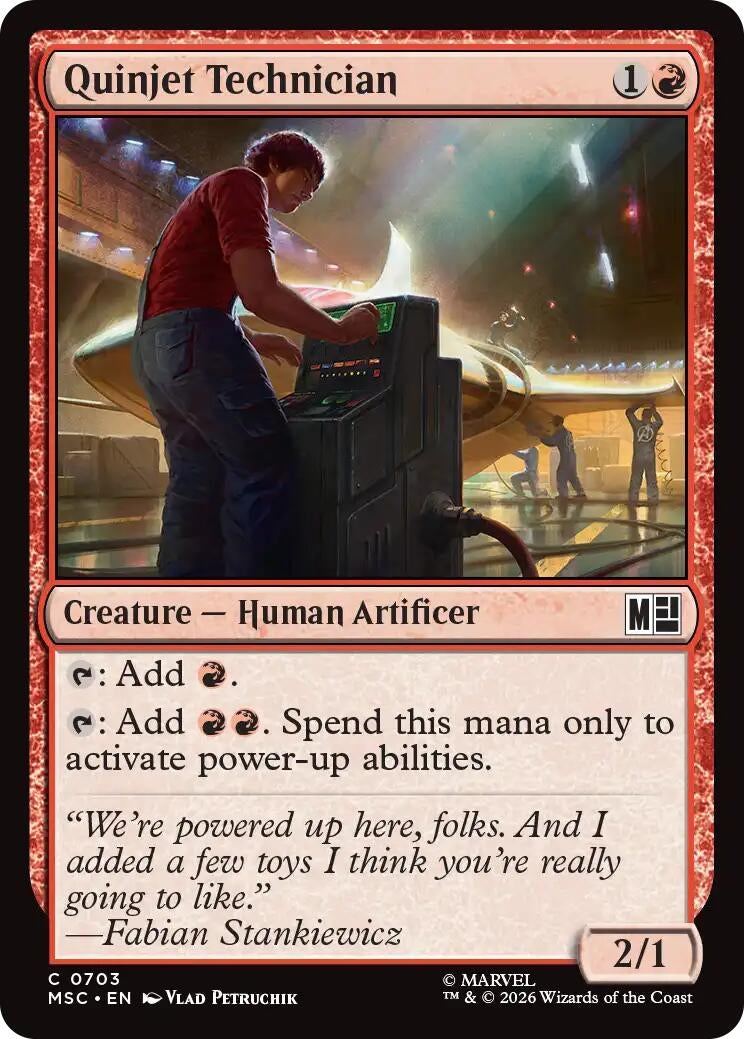 Image for Quinjet Technician (Commander: Marvel Super Heroes) (703) (MSC) - Magic: The Gathering