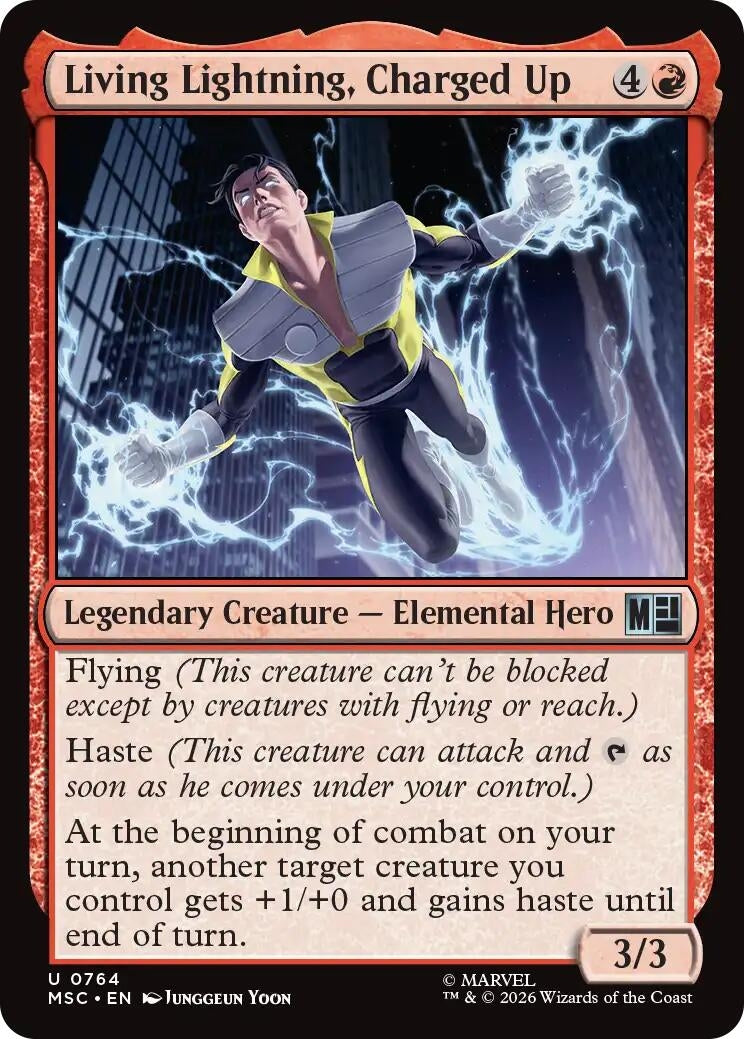 Image for Living Lightning, Charged Up (Commander: Marvel Super Heroes) (764) (MSC) - Magic: The Gathering