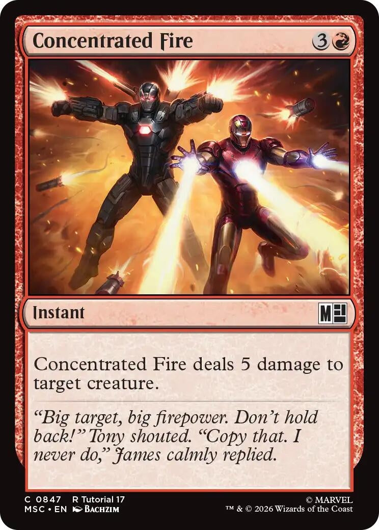 Image for Concentrated Fire (0847) (Commander: Marvel Super Heroes) (847) (MSC) - Magic: The Gathering