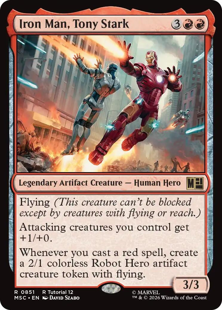 Image for Iron Man, Tony Stark (0851) (Commander: Marvel Super Heroes) (851) (MSC) - Magic: The Gathering
