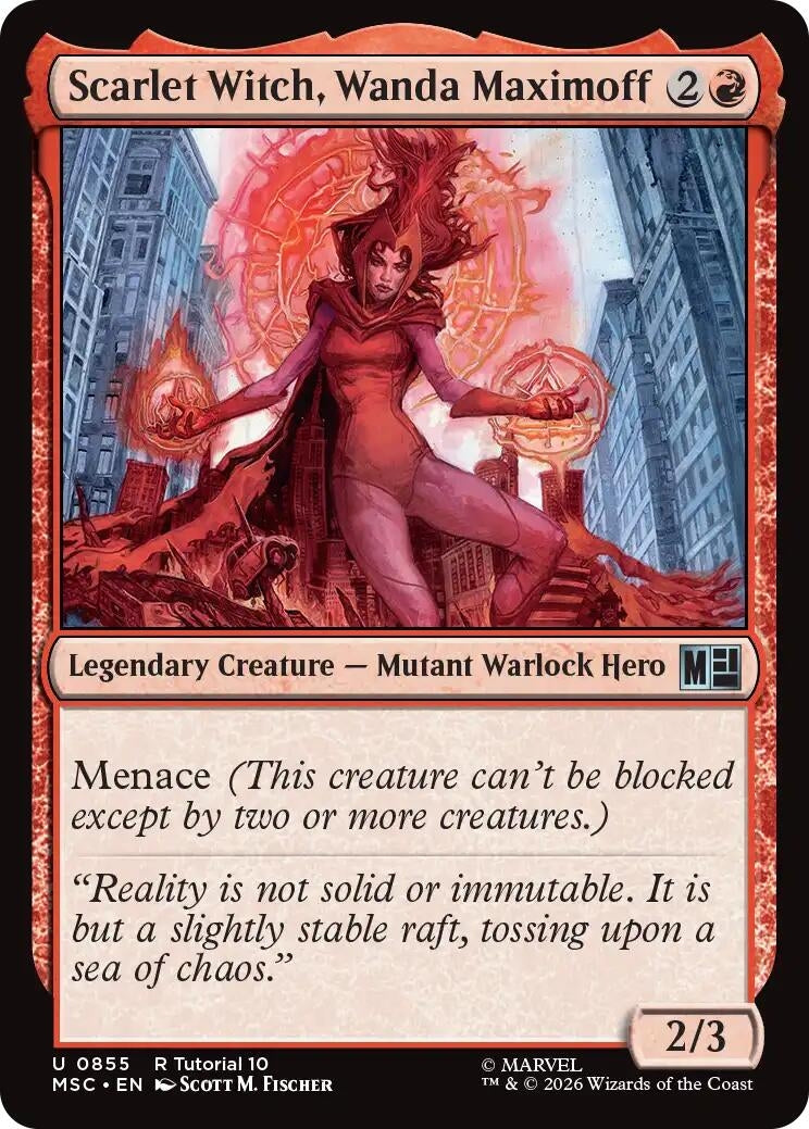 Image for Scarlet Witch, Wanda Maximoff (0855) (Commander: Marvel Super Heroes) (855) (MSC) - Magic: The Gathering