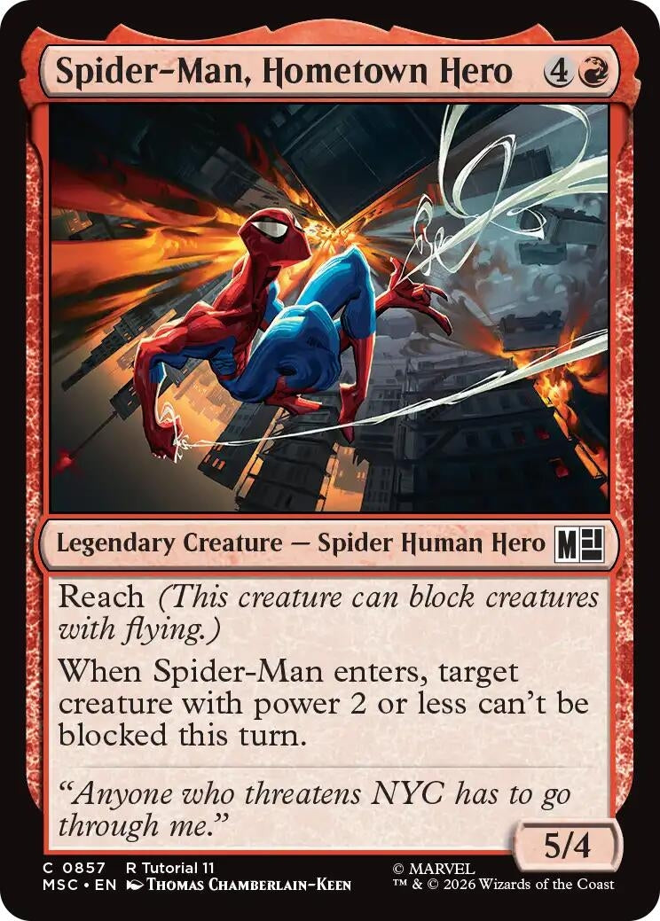 Image for Spider-Man, Hometown Hero (0857) (Commander: Marvel Super Heroes) (857) (MSC) - Magic: The Gathering