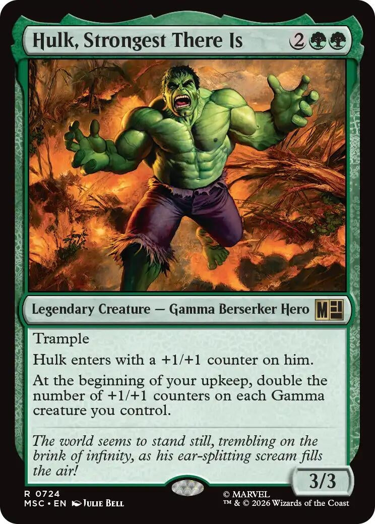 Image for Hulk, Strongest There Is (Commander: Marvel Super Heroes) (724) (MSC) - Magic: The Gathering