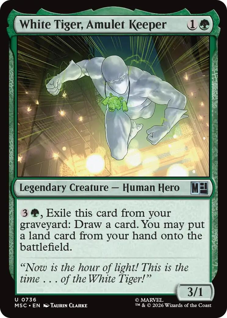 Image for White Tiger, Amulet Keeper (Commander: Marvel Super Heroes) (736) (MSC) - Magic: The Gathering