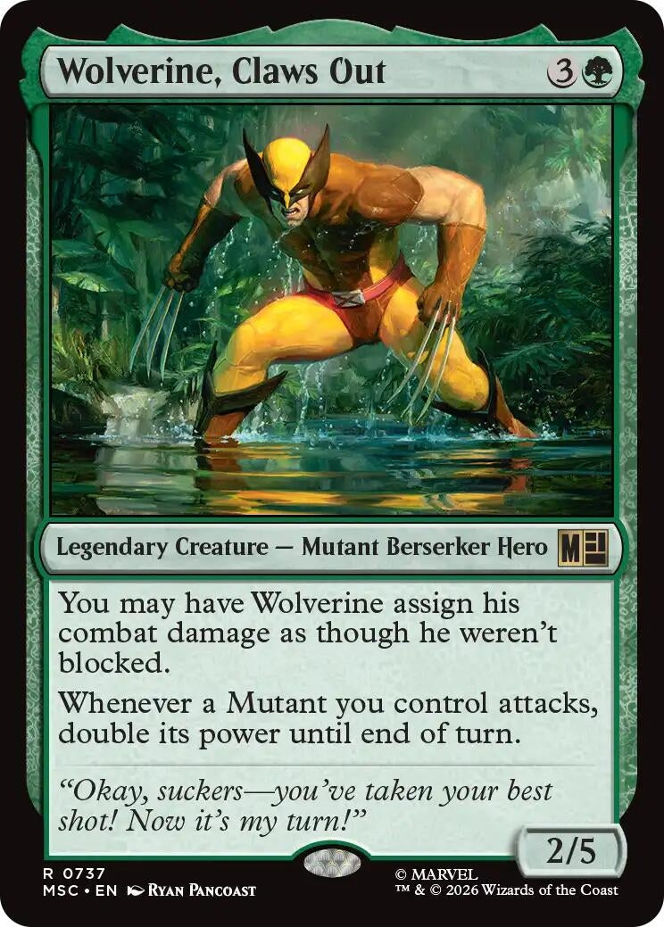 Image for Wolverine, Claws Out (Commander: Marvel Super Heroes) (737) (MSC) - Magic: The Gathering
