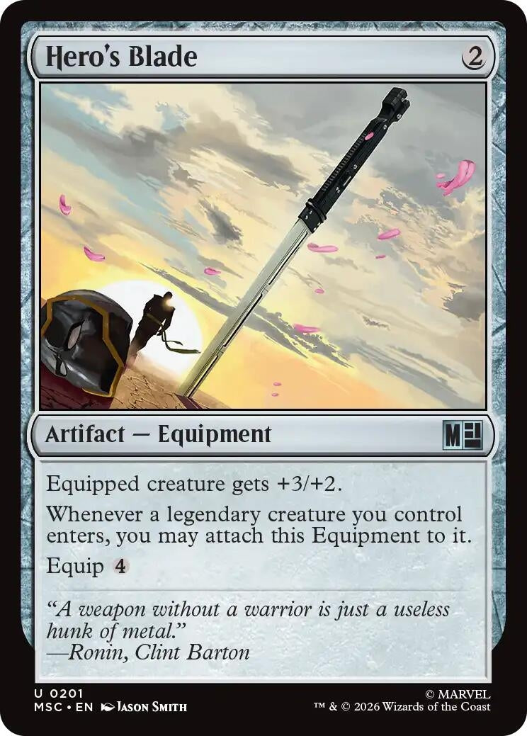 Image for Hero's Blade (Commander: Marvel Super Heroes) (201) (MSC) - Magic: The Gathering