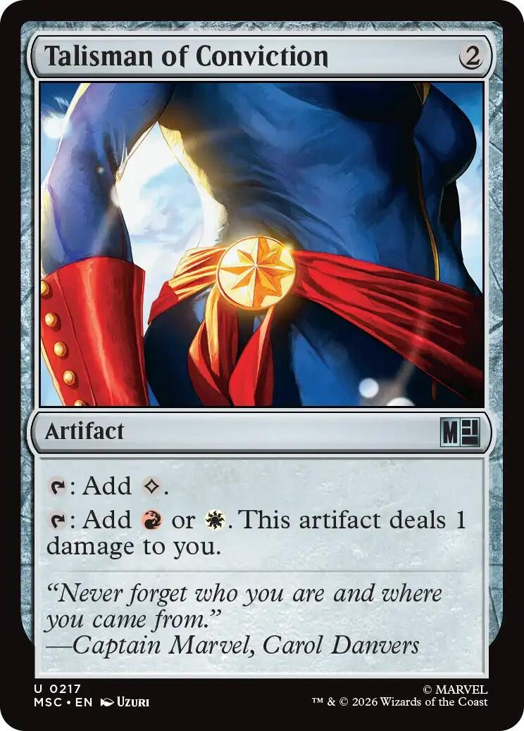 Image for Talisman of Conviction (Commander: Marvel Super Heroes) (217) (MSC) - Magic: The Gathering