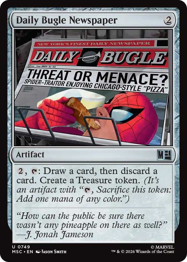 Image for Daily Bugle Newspaper (Commander: Marvel Super Heroes) (749) (MSC) - Magic: The Gathering