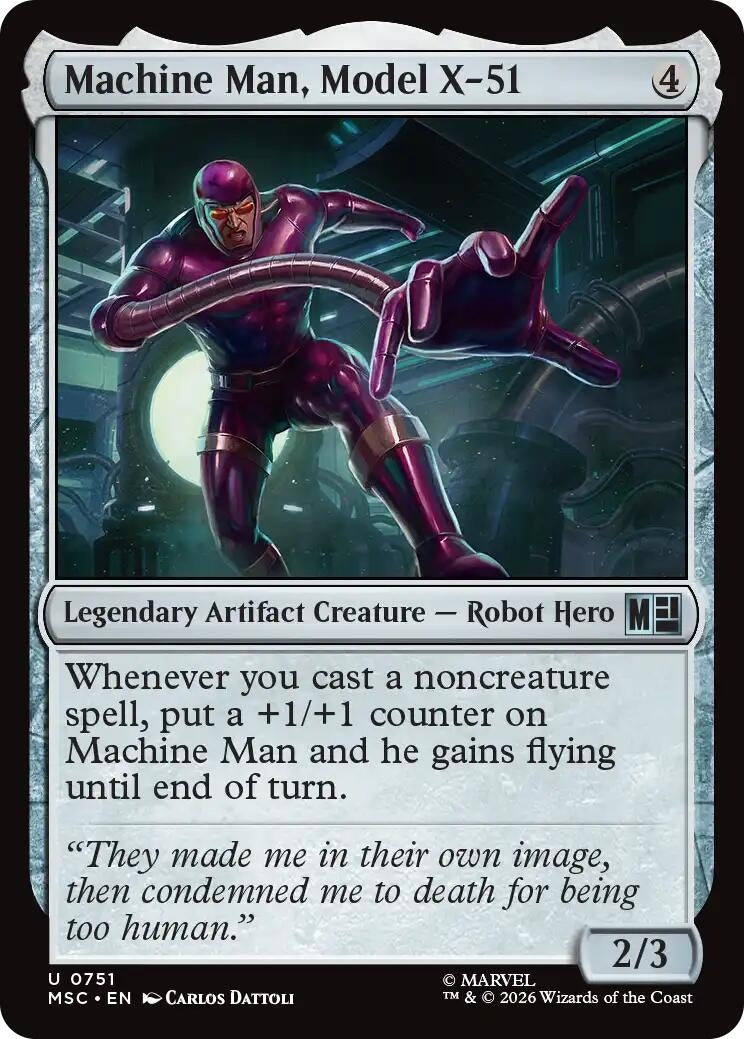 Image for Machine Man, Model X-51 (Commander: Marvel Super Heroes) (751) (MSC) - Magic: The Gathering