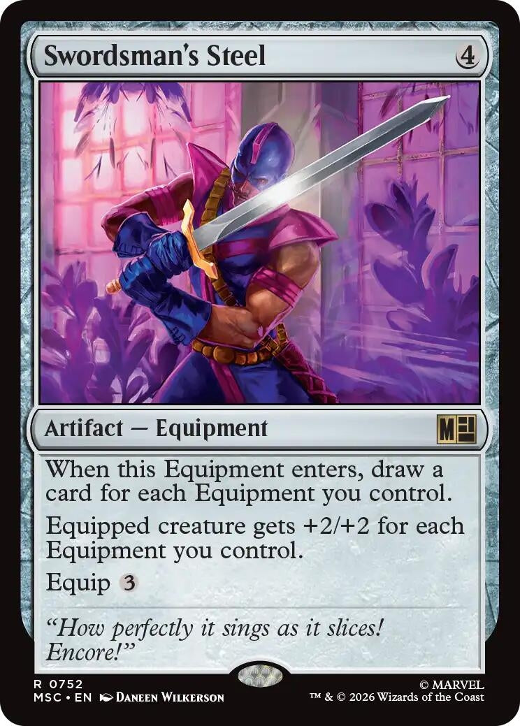 Image for Swordsman's Steel (Commander: Marvel Super Heroes) (752) (MSC) - Magic: The Gathering