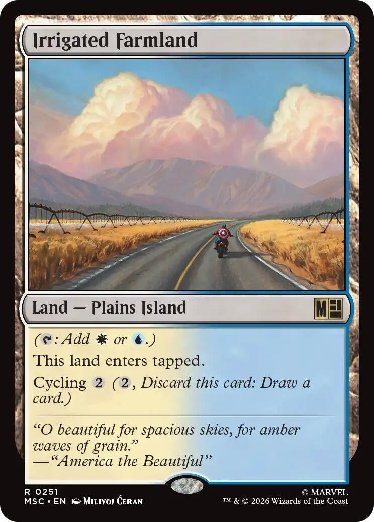 Image for Irrigated Farmland (Commander: Marvel Super Heroes) (251) (MSC) - Magic: The Gathering