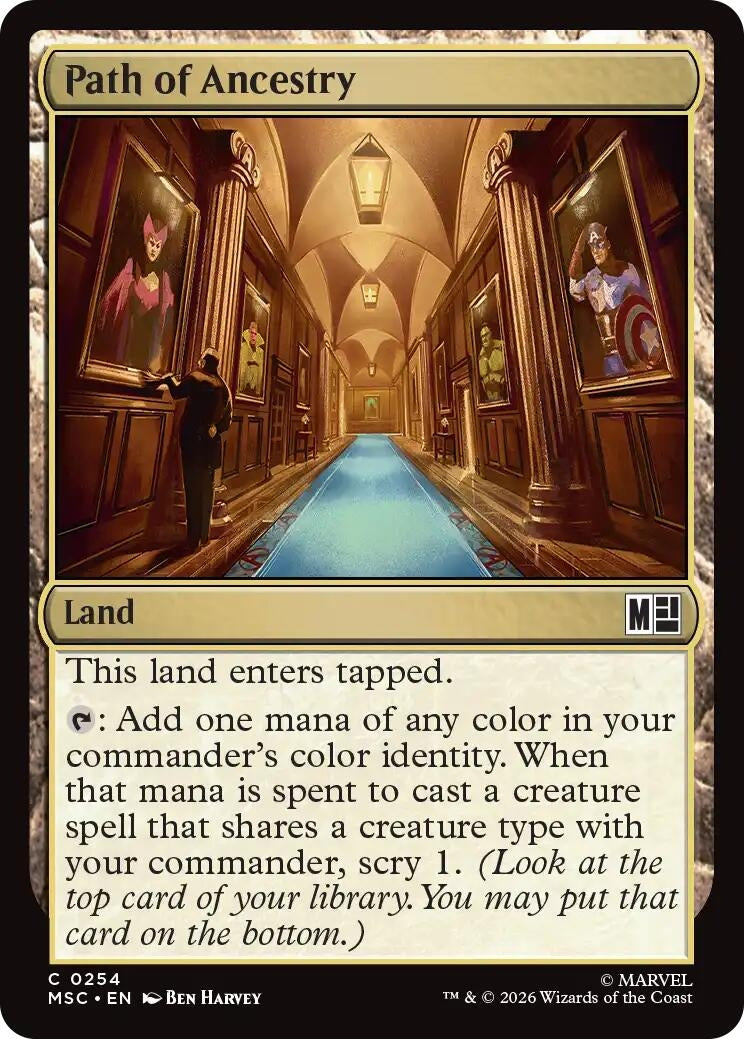 Image for Path of Ancestry (Commander: Marvel Super Heroes) (254) (MSC) - Magic: The Gathering
