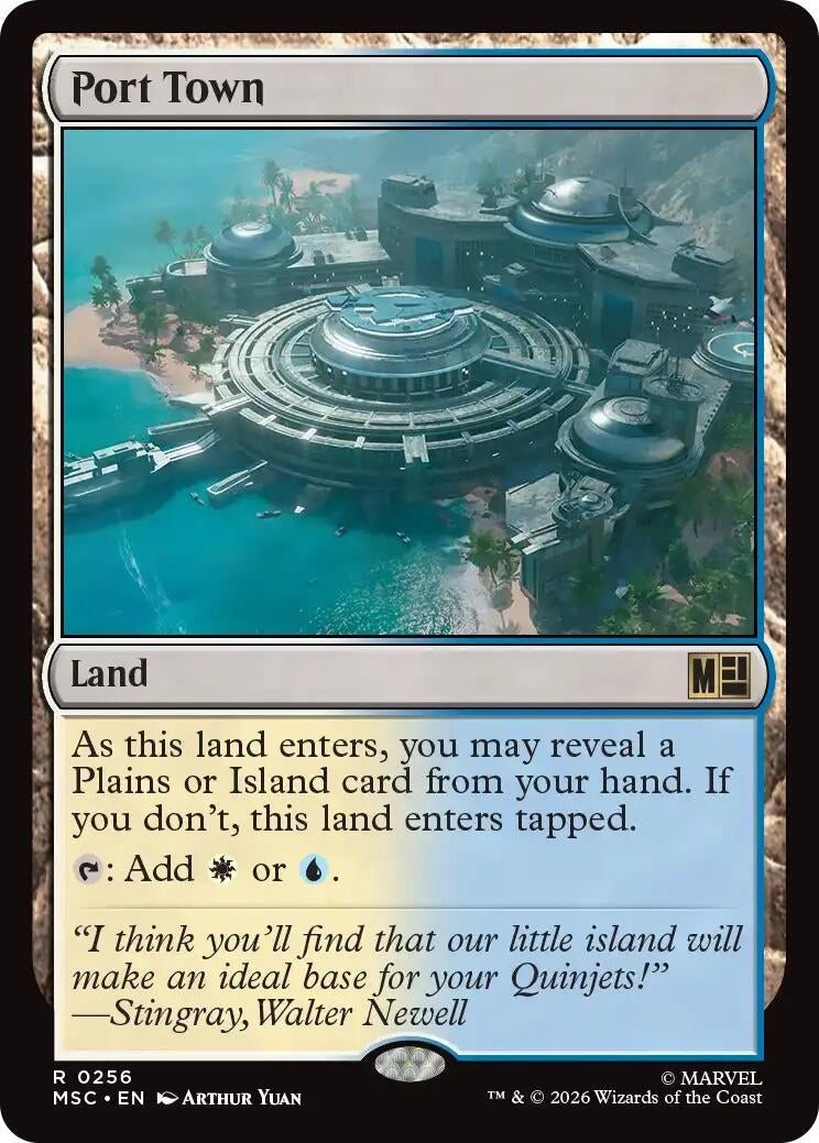 Image for Port Town (Commander: Marvel Super Heroes) (256) (MSC) - Magic: The Gathering