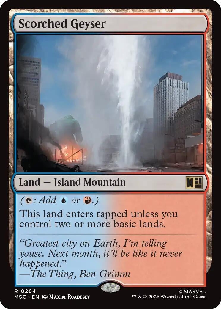 Image for Scorched Geyser (Commander: Marvel Super Heroes) (264) (MSC) - Magic: The Gathering