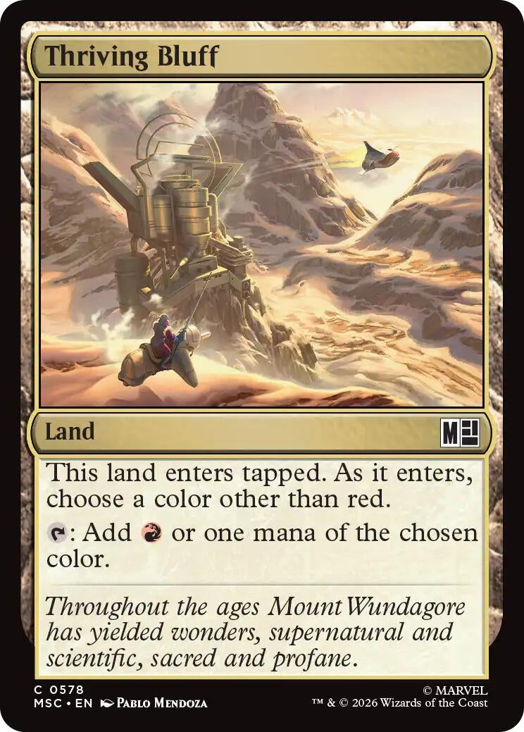 Image for Thriving Bluff (Commander: Marvel Super Heroes) (578) (MSC) - Magic: The Gathering