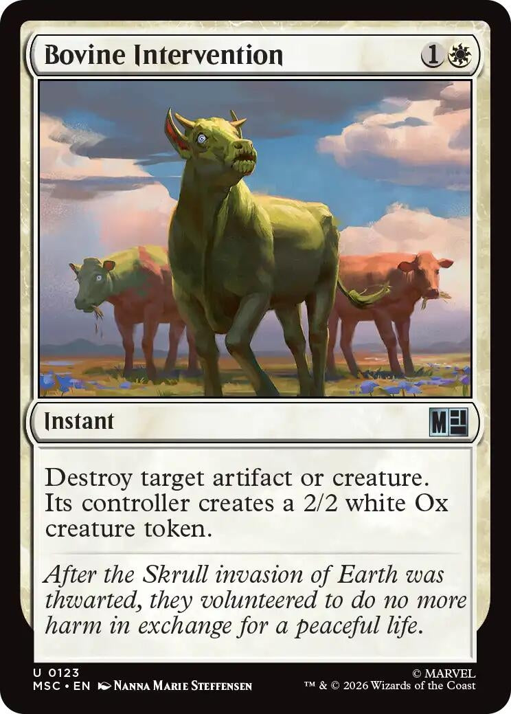 Image for Bovine Intervention (Commander: Marvel Super Heroes) (123) (MSC) - Magic: The Gathering