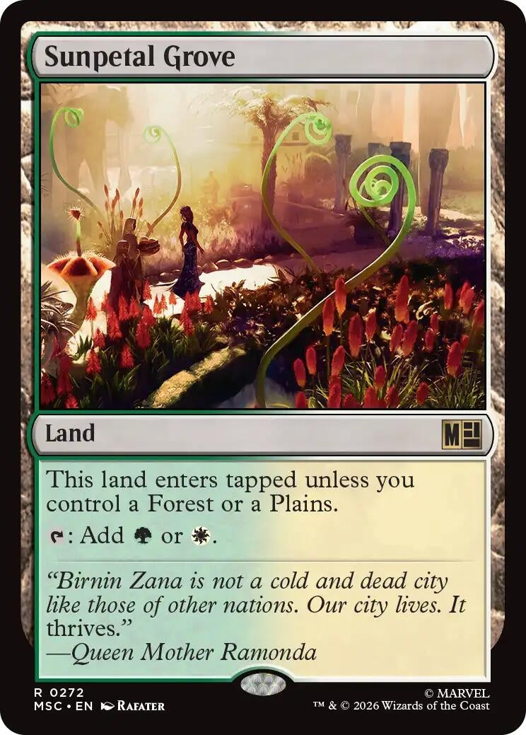 Image for Sunpetal Grove (Surge Foil) (Commander: Marvel Super Heroes) (272) (MSC) - Magic: The Gathering