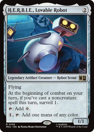 H.E.R.B.I.E., Lovable Robot (Surge Foil) (Commander: Marvel Super Heroes) (106) (MSC)