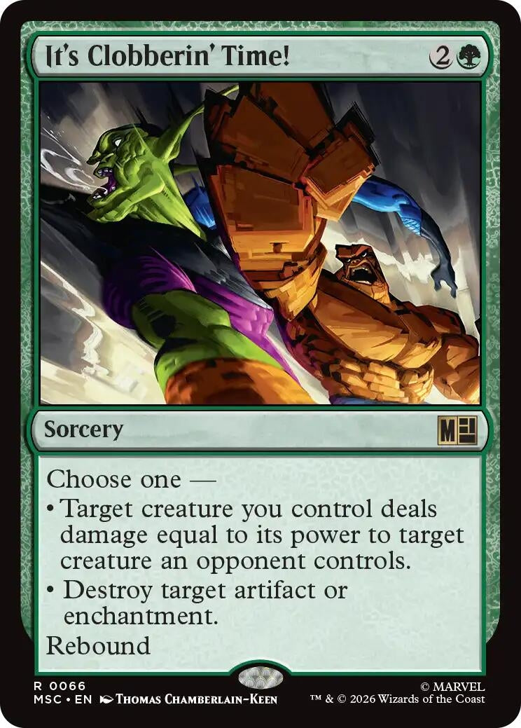 Image for It's Clobberin' Time! (Surge Foil) (Commander: Marvel Super Heroes) (66) (MSC) - Magic: The Gathering