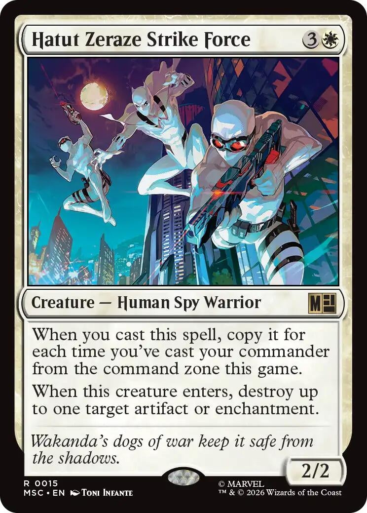 Image for Hatut Zeraze Strike Force (Surge Foil) (Commander: Marvel Super Heroes) (15) (MSC) - Magic: The Gathering
