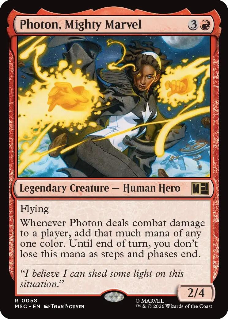 Image for Photon, Mighty Marvel (Surge Foil) (Commander: Marvel Super Heroes) (58) (MSC) - Magic: The Gathering