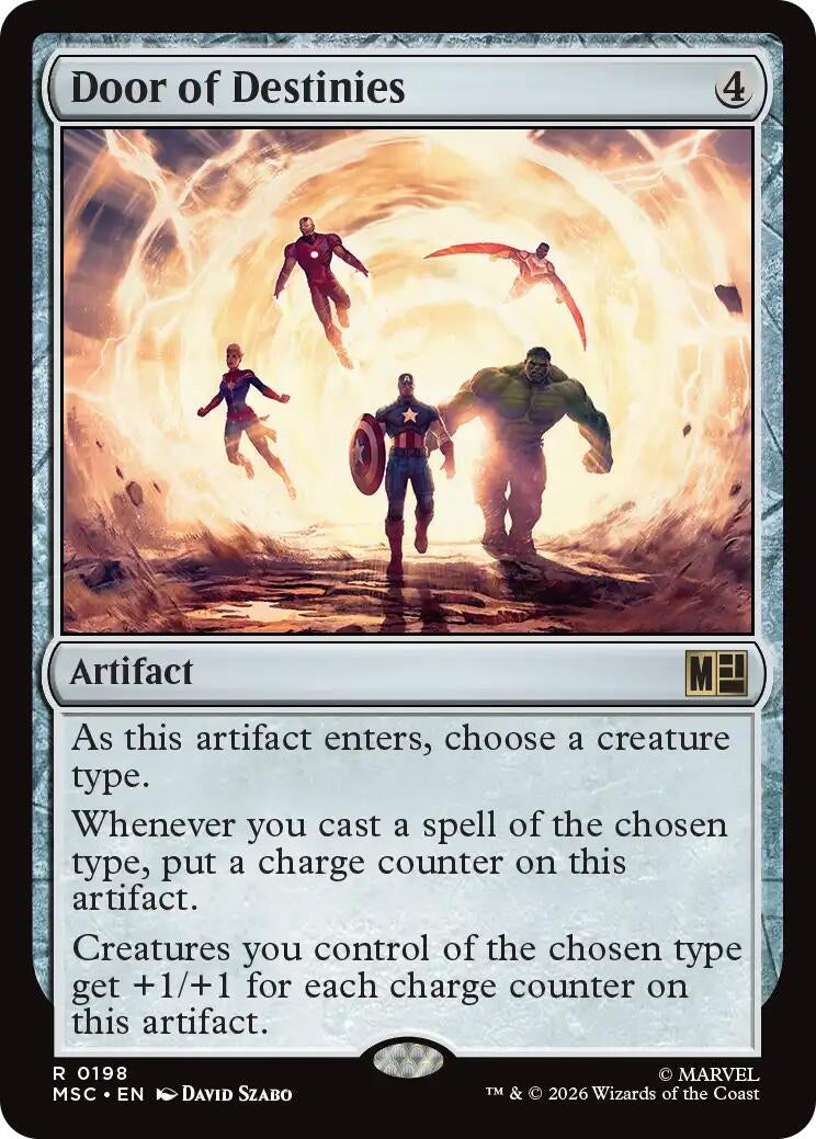 Image for Door of Destinies (Surge Foil) (Commander: Marvel Super Heroes) (198) (MSC) - Magic: The Gathering