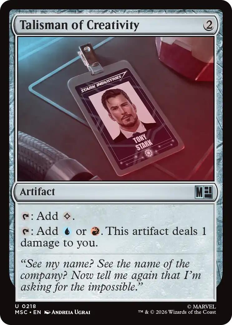Image for Talisman of Creativity (Surge Foil) (Commander: Marvel Super Heroes) (218) (MSC) - Magic: The Gathering