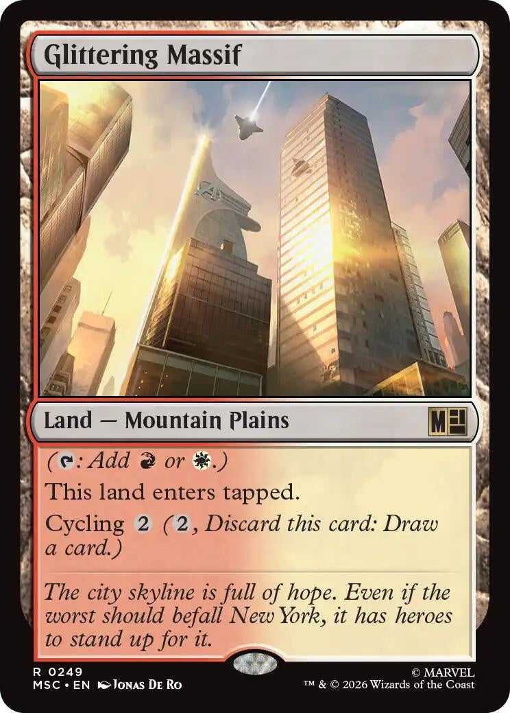Image for Glittering Massif (Surge Foil) (Commander: Marvel Super Heroes) (249) (MSC) - Magic: The Gathering
