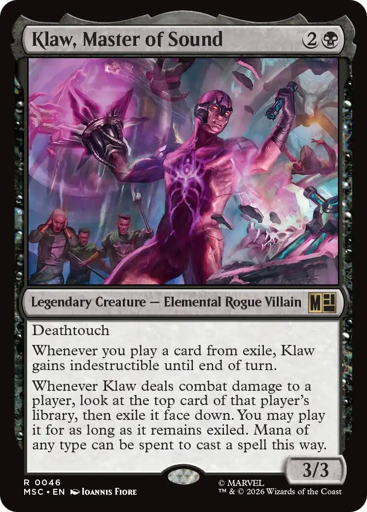 Image for Klaw, Master of Sound (Commander: Marvel Super Heroes) (46) (MSC) - Magic: The Gathering